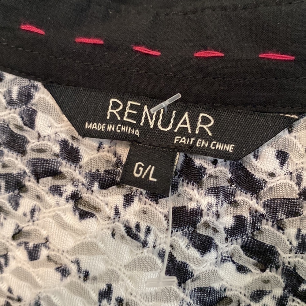 Renuar Mid Button Down Light Weight Sleeveless Tu… - image 4